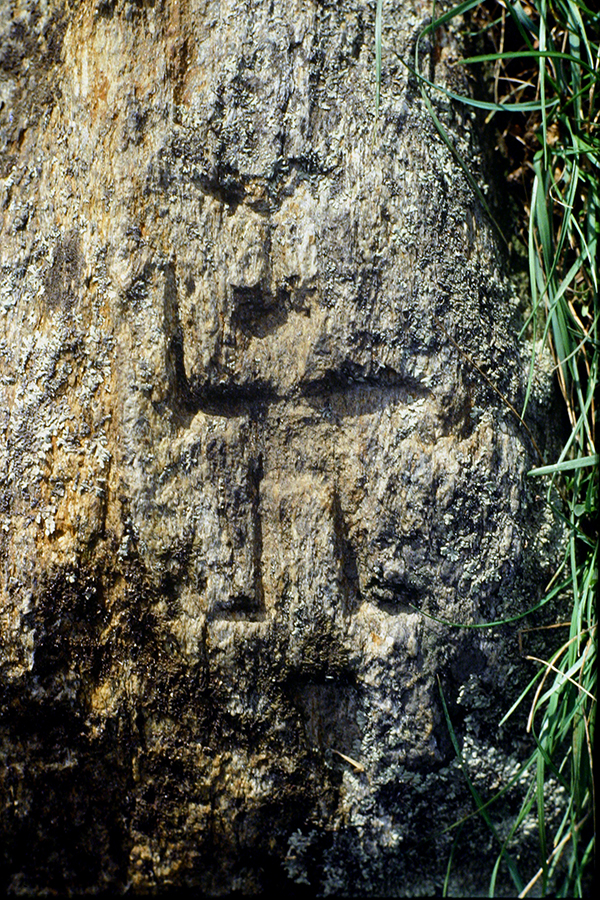 incisioni rupestri: l'antropmorfo di Valsolda
