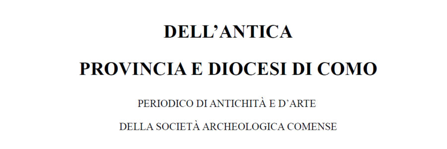 Rivista Archeologica dell’Antica Provincia e Diocesi di Como